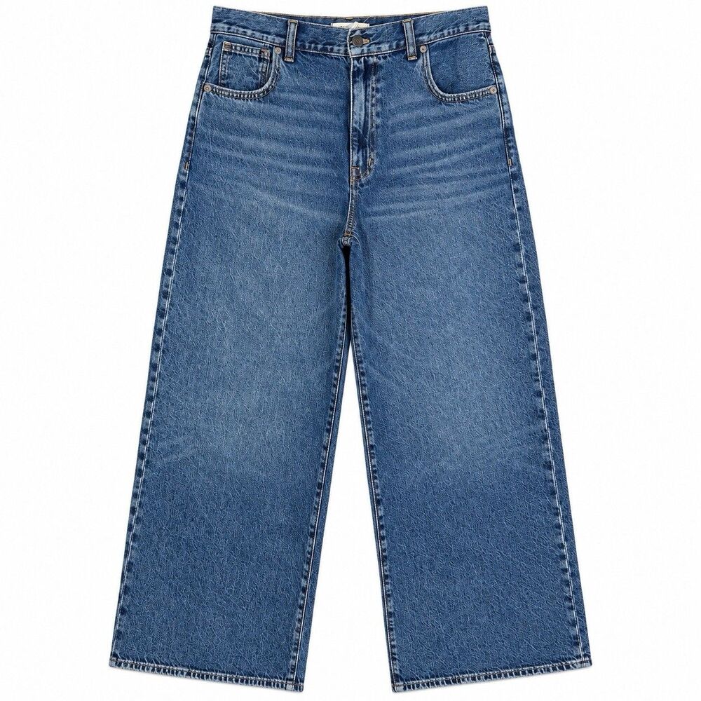 Madewell Superwide Leg Jeans Womens 30 High Rise Blue Wide Leg 90s Denim